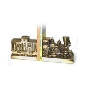    Pm Craftsman Train And Caboose Bookends Brass