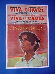   Carnegie Hall Cesar Chavez Viva La Causa Grape Worker Boycott Poster