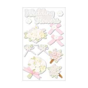   Wedding Dimensional Stickers Flower Bouquet EKWJBLG 11; 3 Items/Order