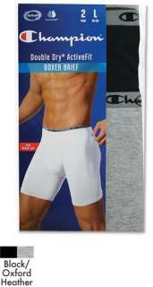 CHAMPION Double Dry ActiveFit Boxer Brief   2 Pairs   U477GG  