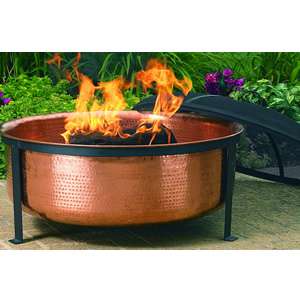 Hand Hammered Copper Fire Tub  