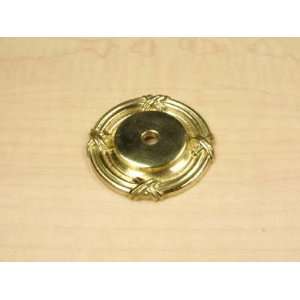   18069 3 Polished Brass Cabinet Knob Backplates
