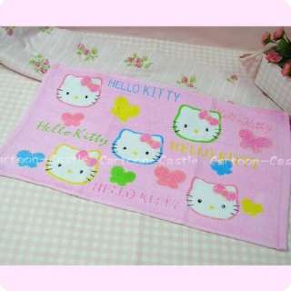 Hello Kitty Kids Bath Towel Facecloth Washcloth Pink 27  