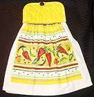 FESTIVE CHILI PEPPERS Potholder Hanging Kitchen Towel   READY TO SHIP