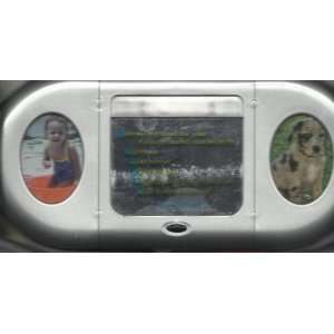   Vanity Mirror with Picture Frames (Silver) Attaches to Car Sun Visor