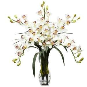   Natural Cymbidium Orchid Silk Flower Arrangement