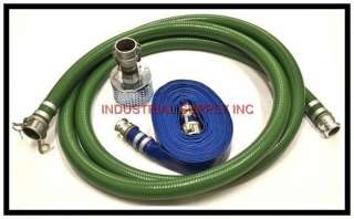 Trash Pump Water Suction Discharge Hose Kit w/Cams  