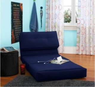   Sapphire Blue Flip Chair Convertible Sleeper Bed Couch Lounge  
