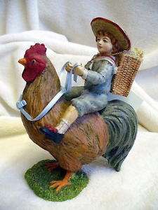   Reggie on Rooster Bethany Lowe NEW Traditional Country Folk Art  
