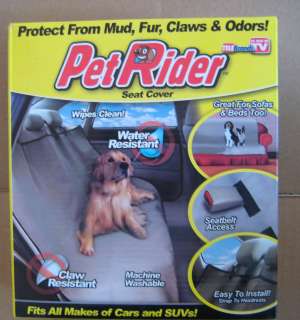 Pet Rider Seat Cover (for Dogs & Cats) * NEW (Protect Vehicles 