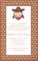 Personalized Cowgirl Birthday Invitations~Western  