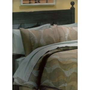   Comforter Set Grey Blue, Chocolate Brown and Tan w/ sheets Home