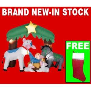   and Animals Blow Up Outdoor Christmas Decoration With Free Stocking
