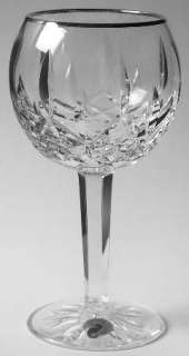 Waterford Crystal PLATINUM LISMORE TALL Balloon Wine  