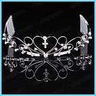 new heart wedding bridal prom crystal crown comb tiara headband