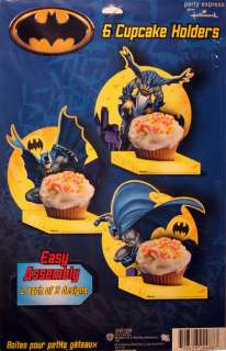 NEW BATMAN Birthday Party Favors   6 Cupcake Holders   For Take Home 
