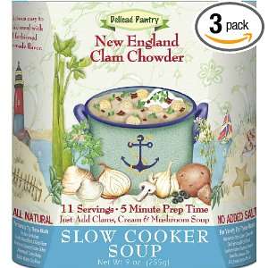 Delicae Gourmet England Clam Chowder, 9.0 Ounce Boxes (Pack of 3 