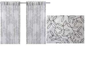New Ikea HEDDA BLAD Curtain w/2 Panels (black/white)  