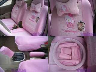 New Hello Kitty Cute Car Seat Covers 18pcs Pink