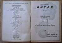 ANTAR VINYL RECORDS 1963 URUGUAY SPANISH CATALOG  