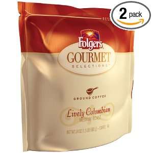 Selections Coffee, Lively Colombian Ground Coffee, 24 Ounce Bags (Pack 