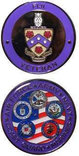 The Phi Gamma Delta   Fiji   Veterans Challenge Coin  
