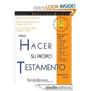 Cómo Hacer Su Propio Testamento (How to Make Your Own Will, Spanish 