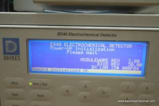 DIONEX ED40 ELECTROCHEMICAL DETECTOR PC10 PNUEMATIC CONTROLLER DS3 1 