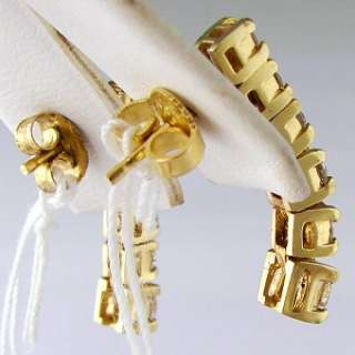 60 CT Diamond Ladies Drop Style Earrings 14k Gold  