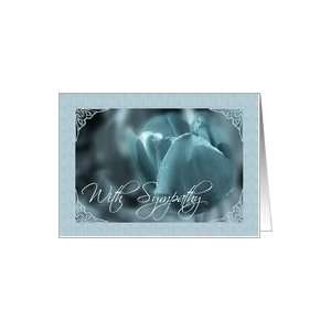  WIth Sympathy Condolence Blue Tulip Card Health 