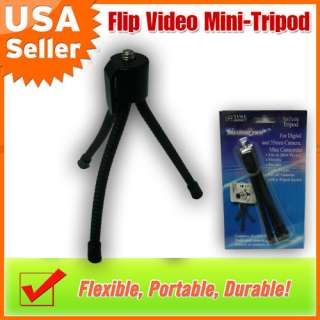 Flip Video Flexible Mini Tripod Camera, Camcorder BLACK  