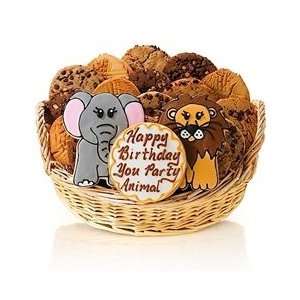 Happy Birthday Party Animal Cookie Basket  Grocery 