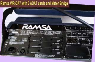 PANASONIC RAMSA WR DA7 DIGITAL MIXER w/ 3 ADAT cards & Meter Bridge 