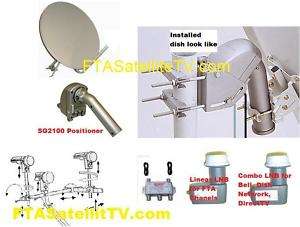 SG2100 Motor 33 Satellite Dish W Linear & DDS LNB Kit  