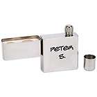   STAINLESS STEEL FLASK 6oz Lighter style with hidden 1oz shot glass