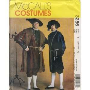 McCall Sewing Pattern 3286 Y   Use to Make   Mens Tudor Renaissance 