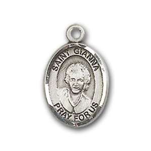   with St. Gianna Beretta Molla Charm and Pin Brooch with Cross Jewelry