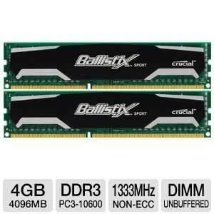  Crucial Ballistix 4GB DDR3 Desktop Memory M Bundle 