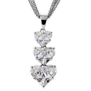   Designer Style Heart Cubic Zirconia Diamond Pendant Jewelry
