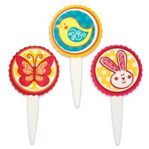 Spring Flexi Picks Cupcake Toppers   24 Picks   Eligible for  