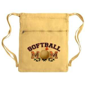  Messenger Bag Sack Pack Yellow Softball Mom With Ivy 