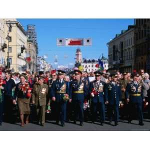 War Veterans Down Nevsky Prospekt During Celebrations for Victory Day 