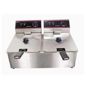   Electric Counter Top Deep Fryer Dual Pot 13lb Per Pot