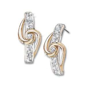  Lovers Knot Diamond Earrings Romantic Jewelry Gift 