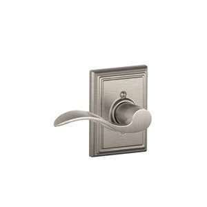   Nickel Dummy Accent Style Lever with Addison Rose