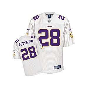 Adrian Peterson Jersey Reebok White Replica #28 Minnesota Vikings 
