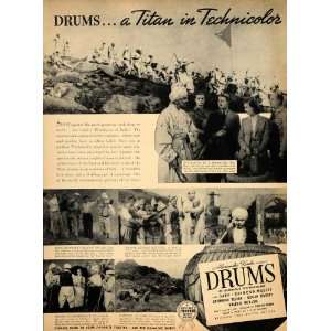 1938 Ad Drums Technicolor Alexander Korda Sabu Tester   Original Print 