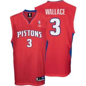 Ben Wallace Red Reebok NBA Replica Detroit Pistons Youth Jersey