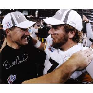 Bill Cowher Pittsburgh Steelers   with Roethlisberger   Autographed 