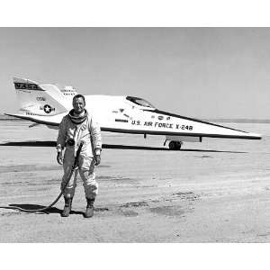  Test Pilot Bill Dana w/ X 24B / X 24 8x10 Silver Halide 